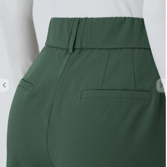 High Waisted Side Pocket Solid Work Tapered Pants - Picture 5 of 11